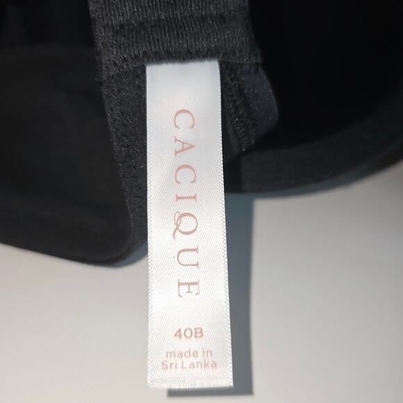 NWT Lane Bryant Cacique Black Lightly Lined T-Shirt Bra Underwired 40B - Picture 5 of 9